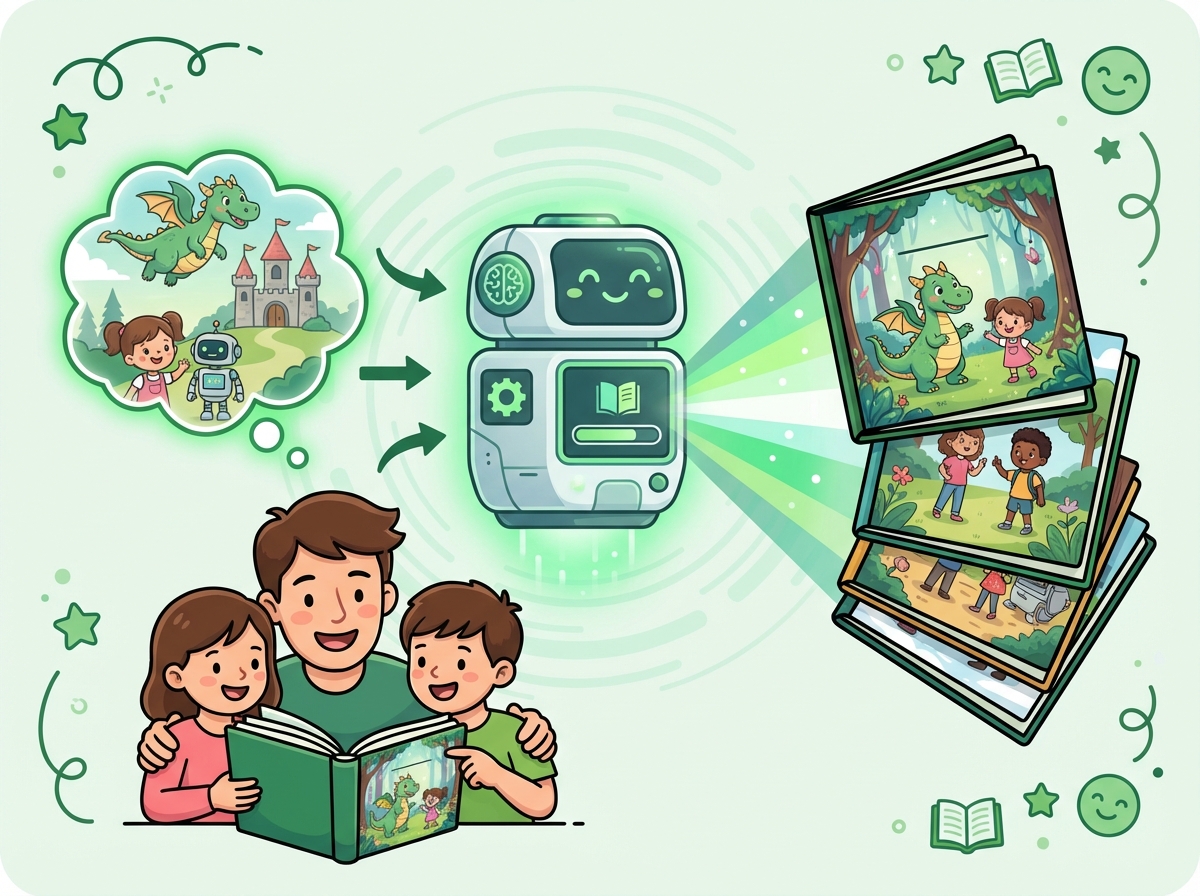 Illustration for: AI Picture Book Generator: Bring Your Child's Imagination to Life