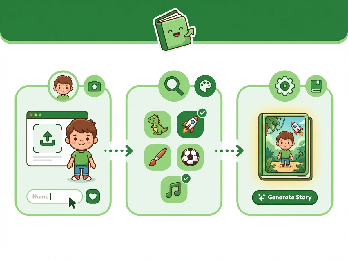 Illustration for: LoveToRead.AI's Story Generator Features