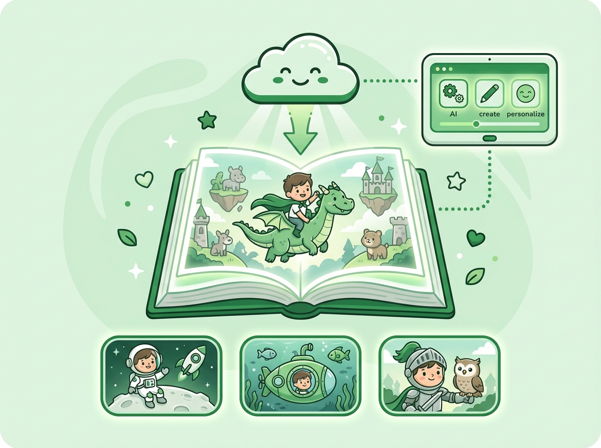 Illustration for: The Ultimate AI Storybook Generator: Turn Your Child into the Hero