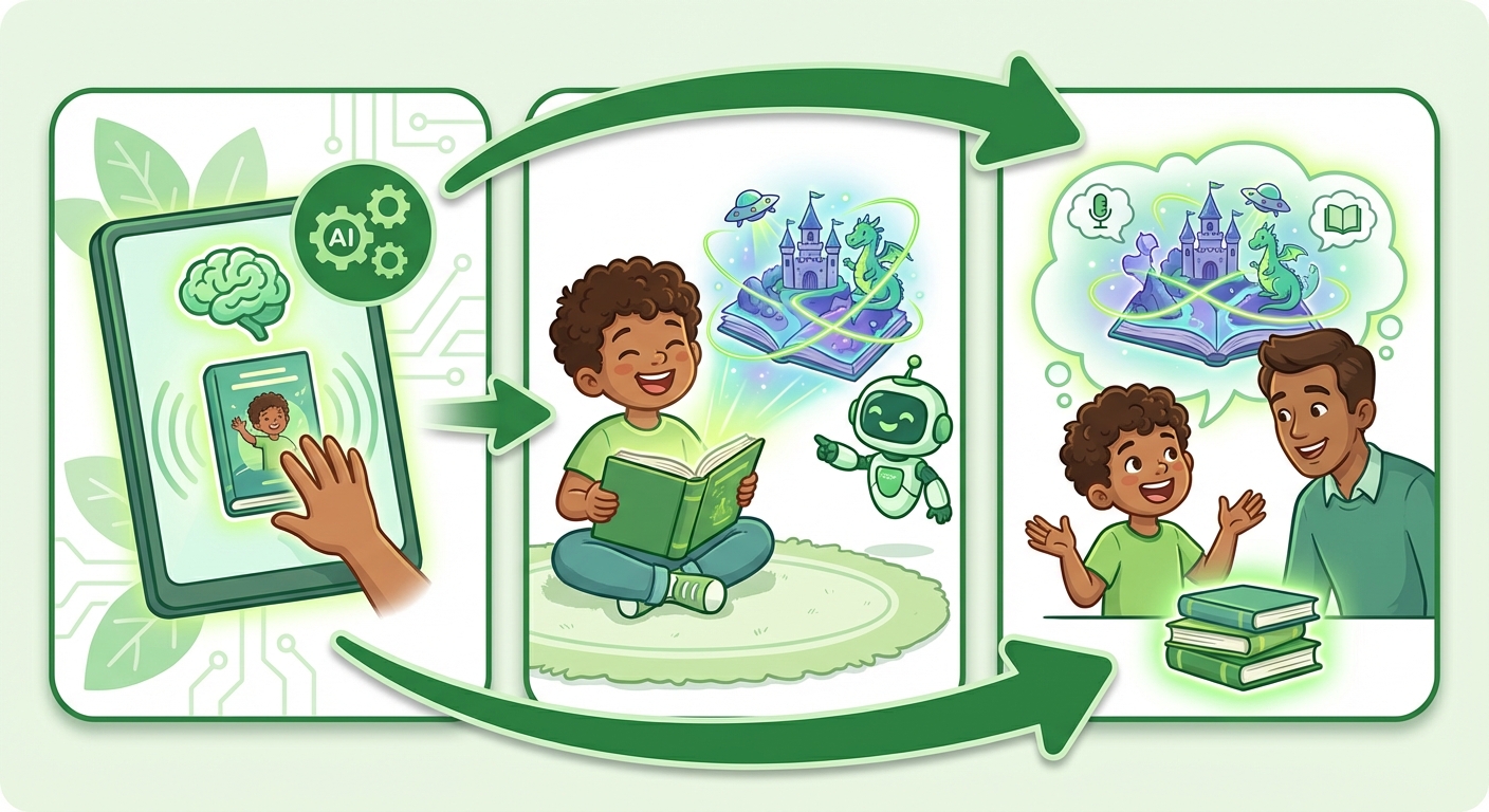 Illustration for: How to Get Kids Excited About Reading With AI: A Step-by-Step Guide