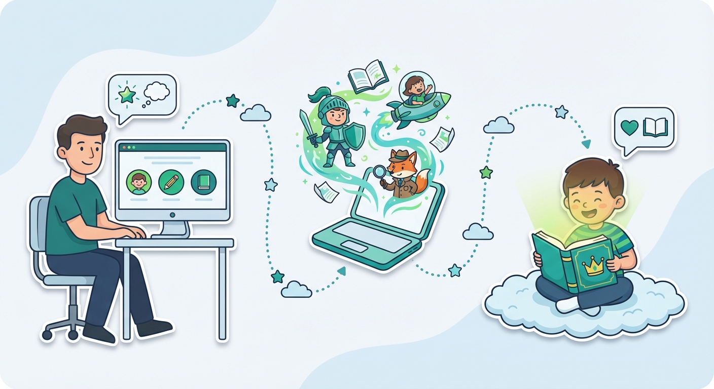 Illustration for: How to Create a Personalized Storybook Online: A Step-by-Step Guide for Parents