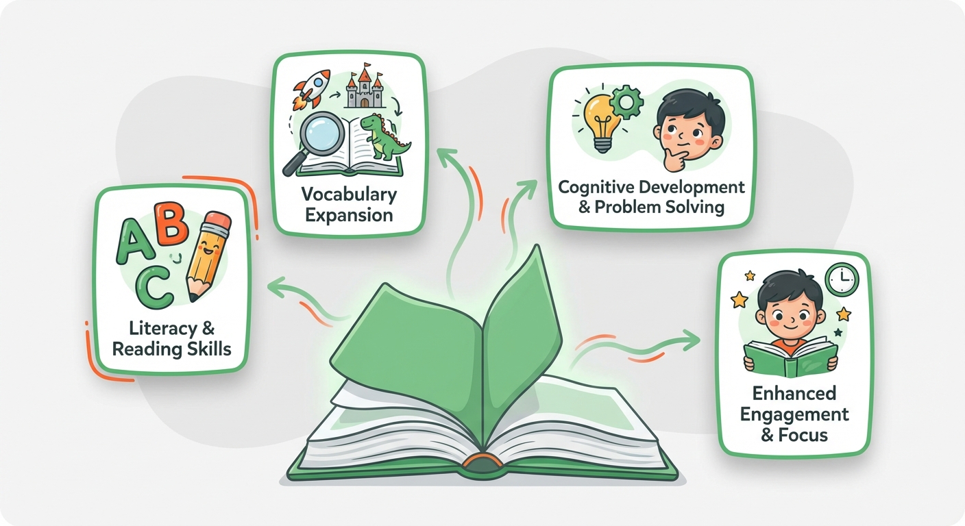 Illustration for: Key Educational Benefits of Personalized Stories