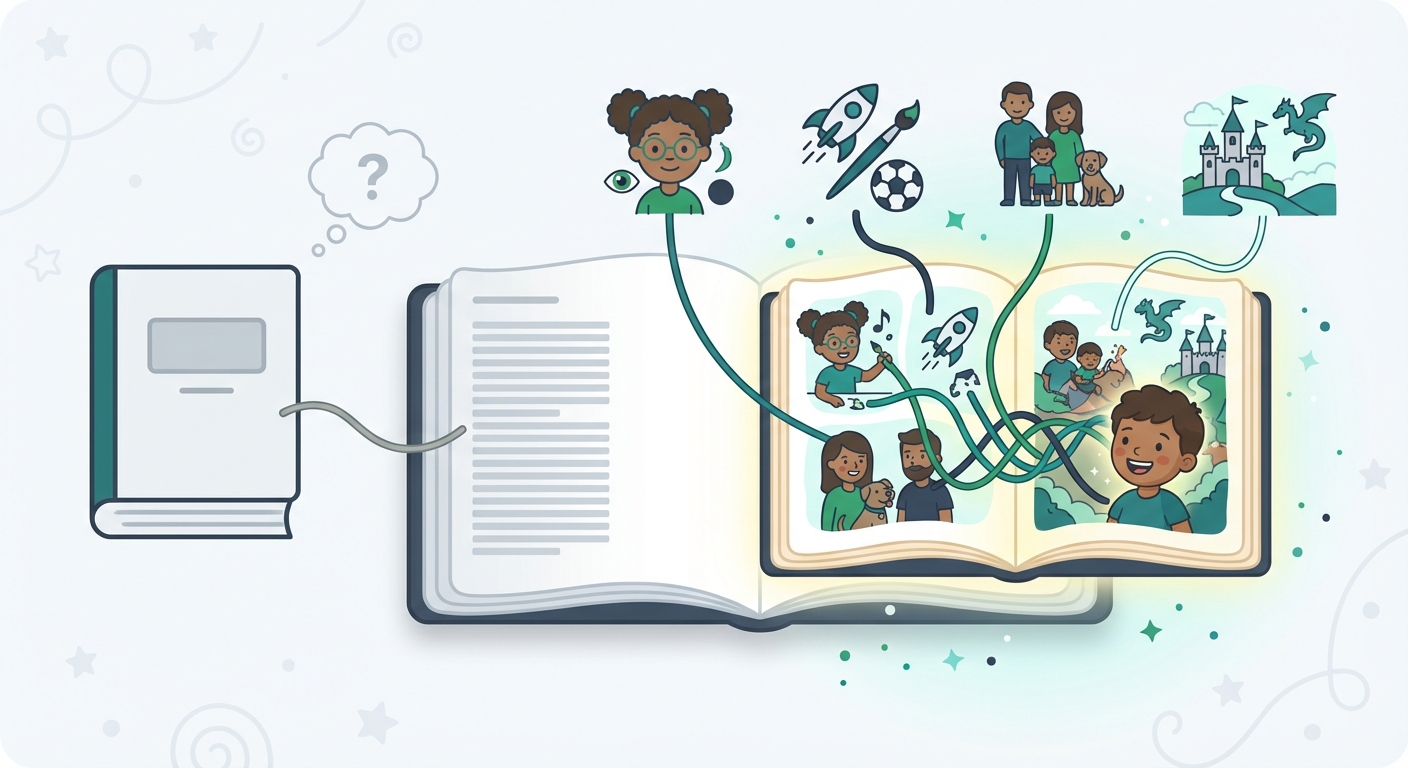 Illustration for: Understanding the Magic: What Makes a Storybook Personalized?