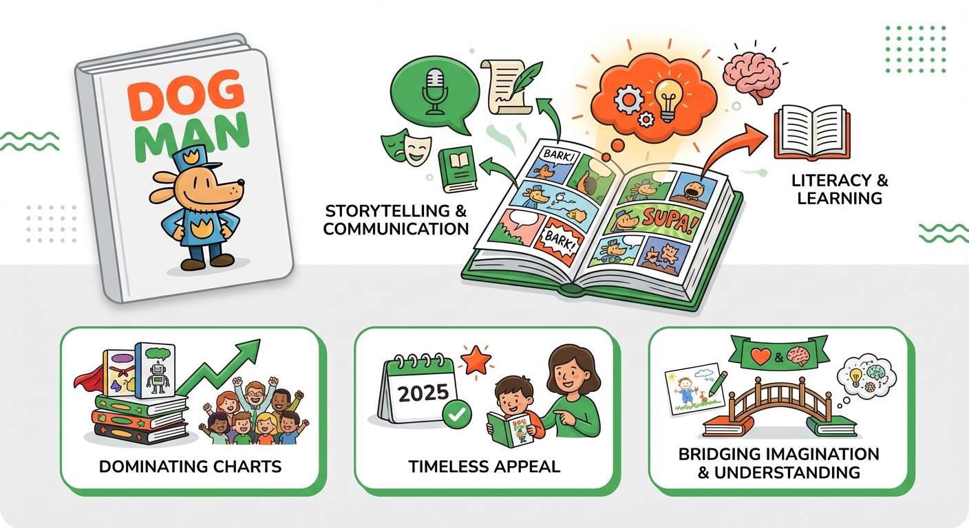 Illustration for: 4. Modern Graphic Novels: The “Dog Man” Series by Dav Pilkey