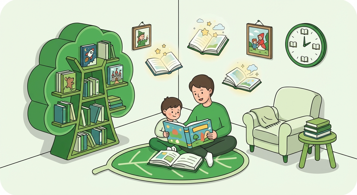 Illustration for: Step 1: Cultivate a Reading-Rich Environment
