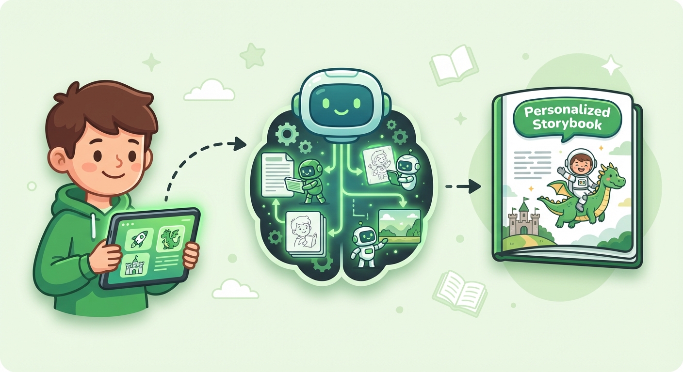 Illustration for: How Do AI Storybooks Work? A Simple Breakdown