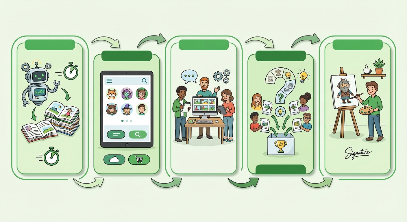 Illustration for: Top 5 Ways to Get Custom Illustrations for Your Kids Book in 2026