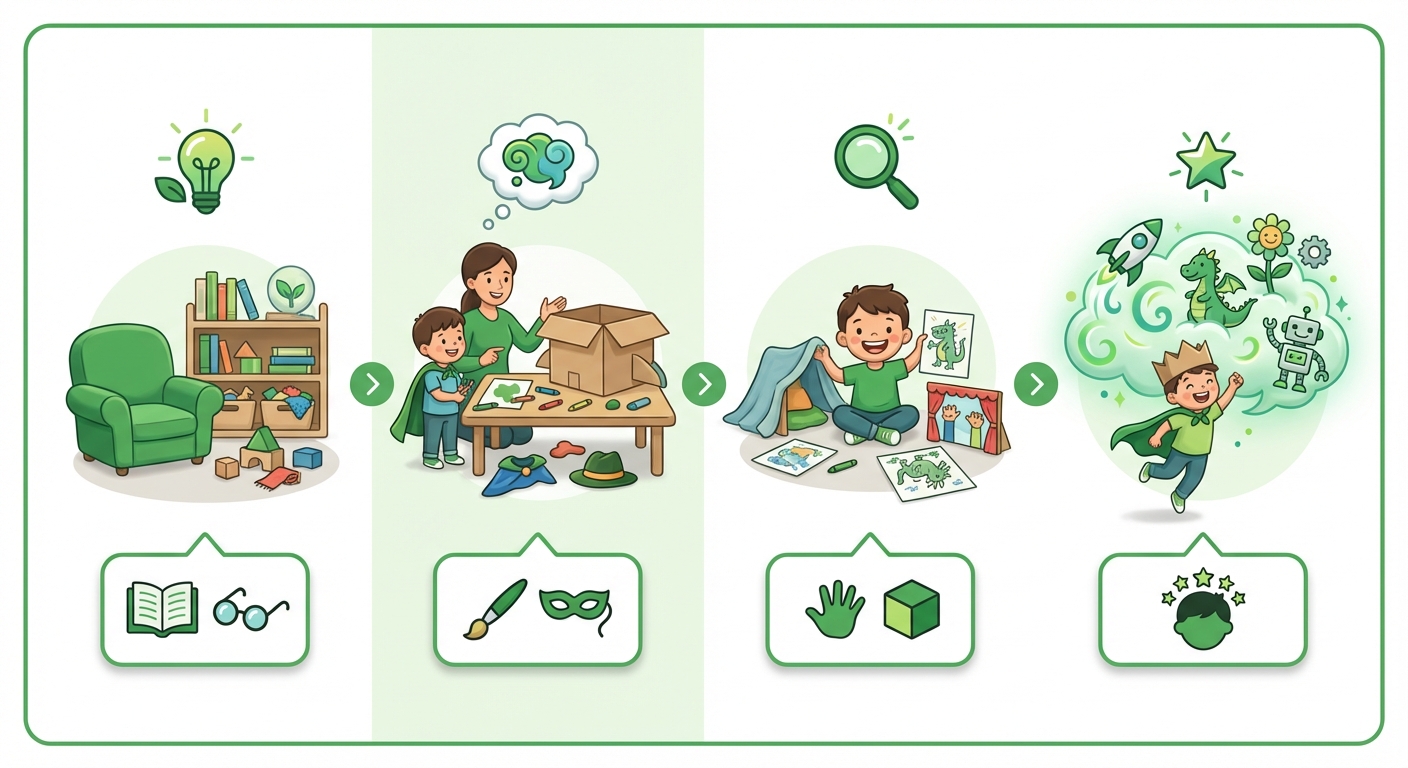 Illustration for: A Step-by-Step Guide to Sparking Your Child's Imagination