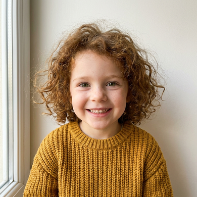 A photo of a child, like the one you upload