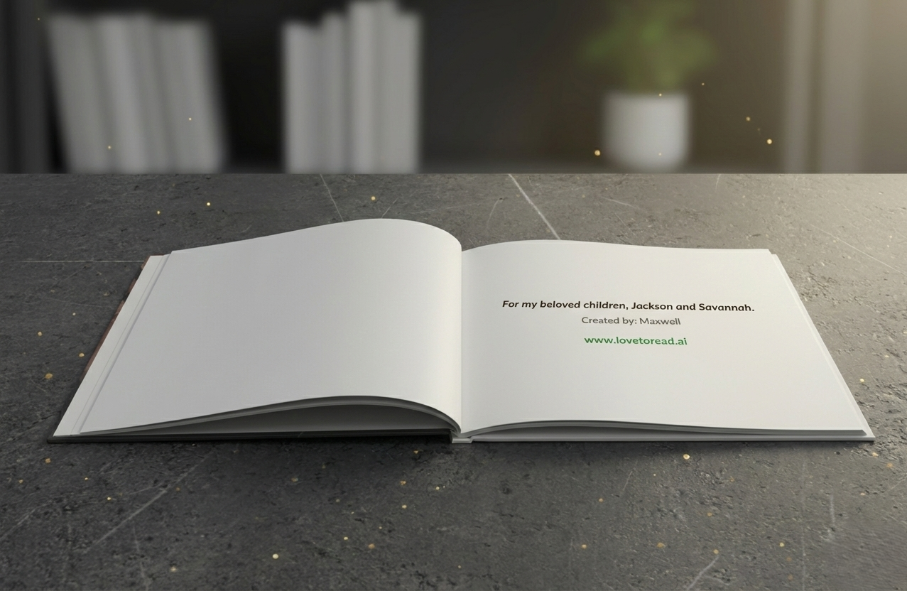 Book dedication page