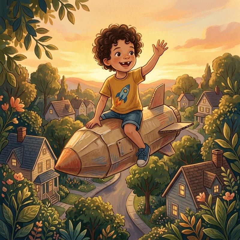 Painterly illustration style sample