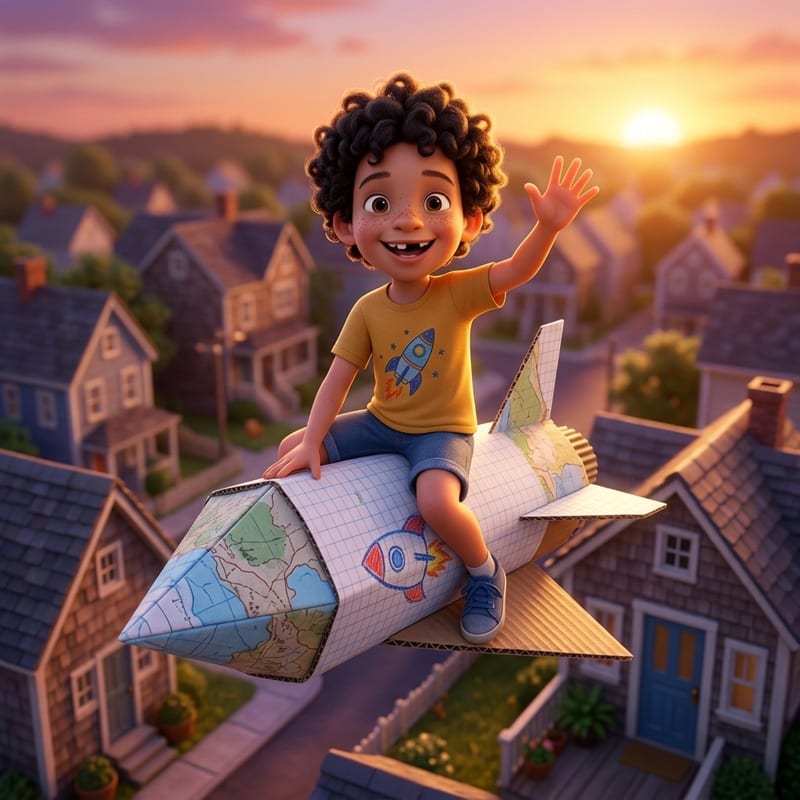 3D animation illustration style sample